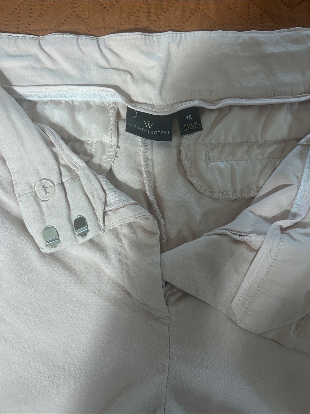 Worthington Light Pink Women's Dress Pants With Hook Closure